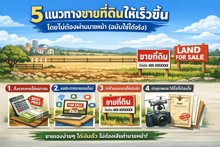 ฝากขายที่ดินไม่ผ่านนายหน้า