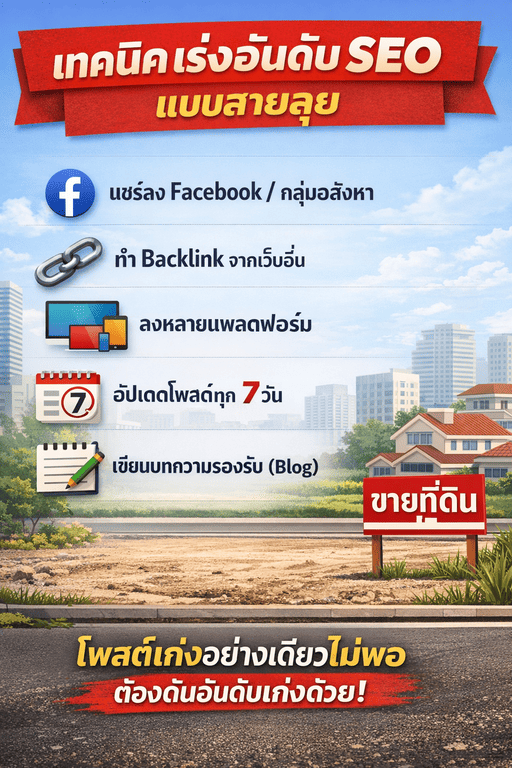 แนวทางทำ SEO ขายที่ดิน