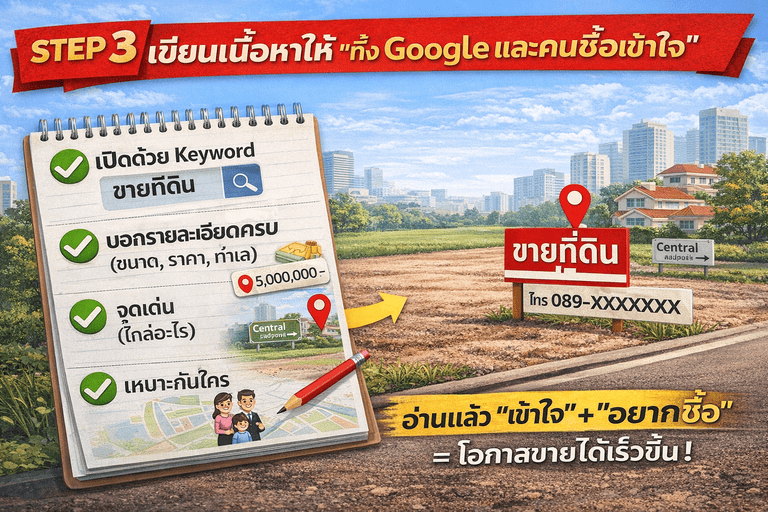 แนวทางทำ SEO ขายที่ดิน