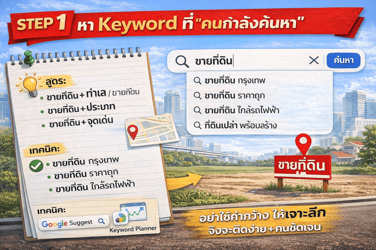 แนวทางทำ SEO ขายที่ดิน