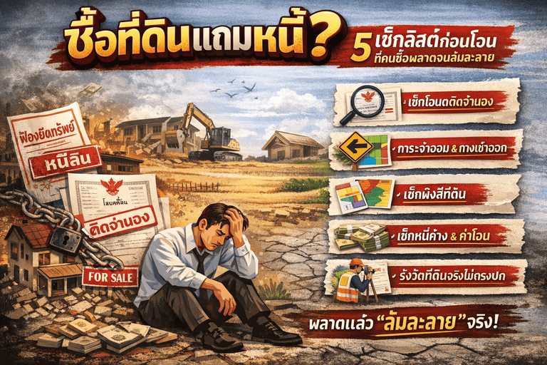 เช็กลิสต์ก่อนซื้อที่ดินเพื่อป้องกันหนี้