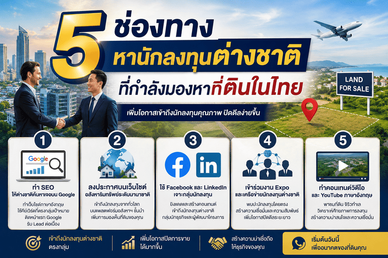 วิธีขายที่ดินลูกค้าต่างชาติ